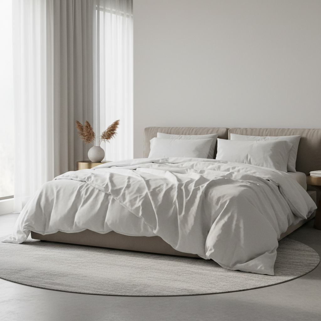 Editorial illustration — representative visual, not product photography: Parachute Lightweight Down Alternative Duvet Insert