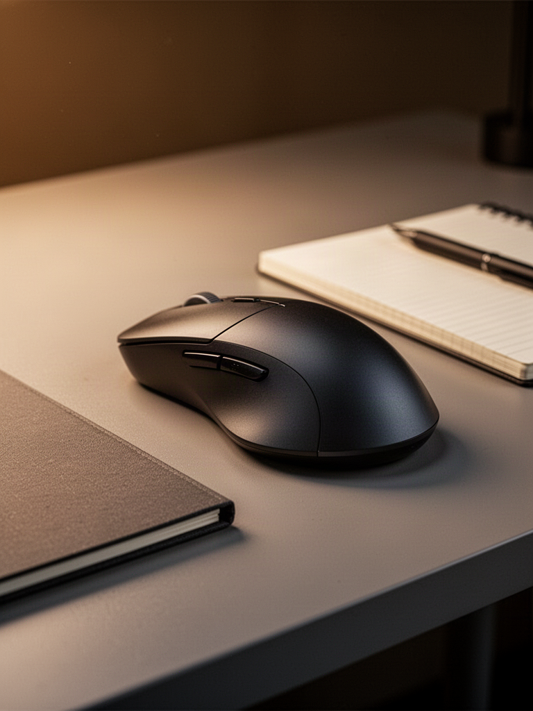 Editorial illustration — representative visual, not product photography: Logitech MX Master 4