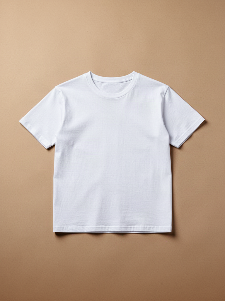 Editorial illustration — representative visual, not product photography: Everlane Box-Cut Tee in Essential Cotton
