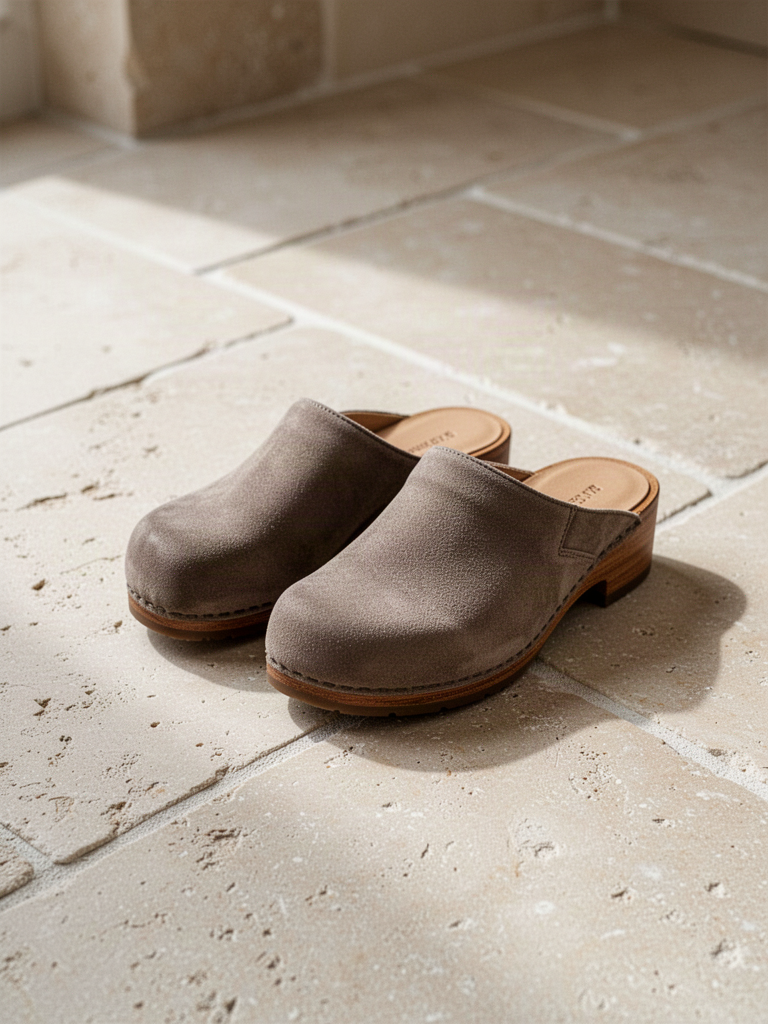 Editorial illustration — representative visual, not product photography: Birkenstock Boston Soft Footbed Clog
